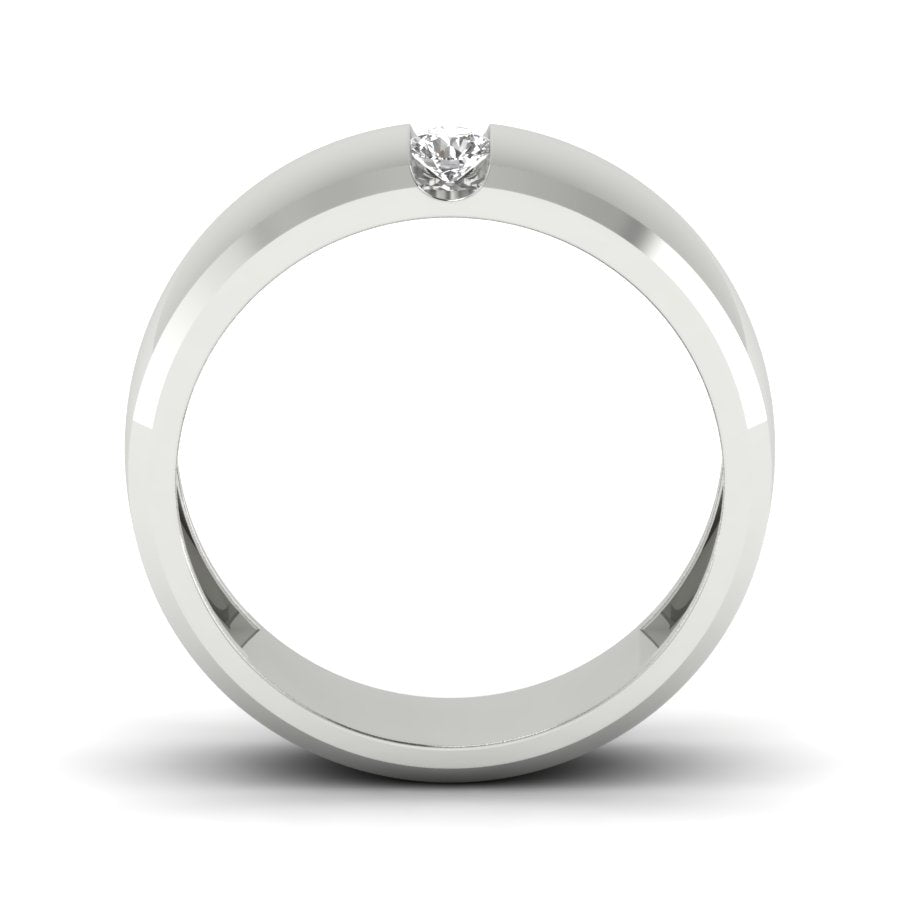 0.12 TW Round Cut Lab Grown Diamond Band Channel Setting Engagement Band Men's Wedding Band PR086