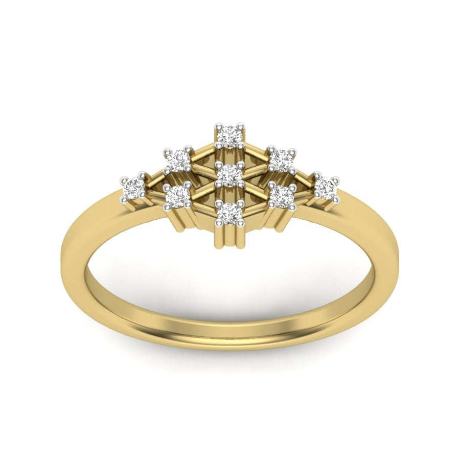 0.11 TW Unique Ring With Round Cut Lab Grown Diamond Ring Prong Set Ring Bridal Wedding ring Engagement ring PR189