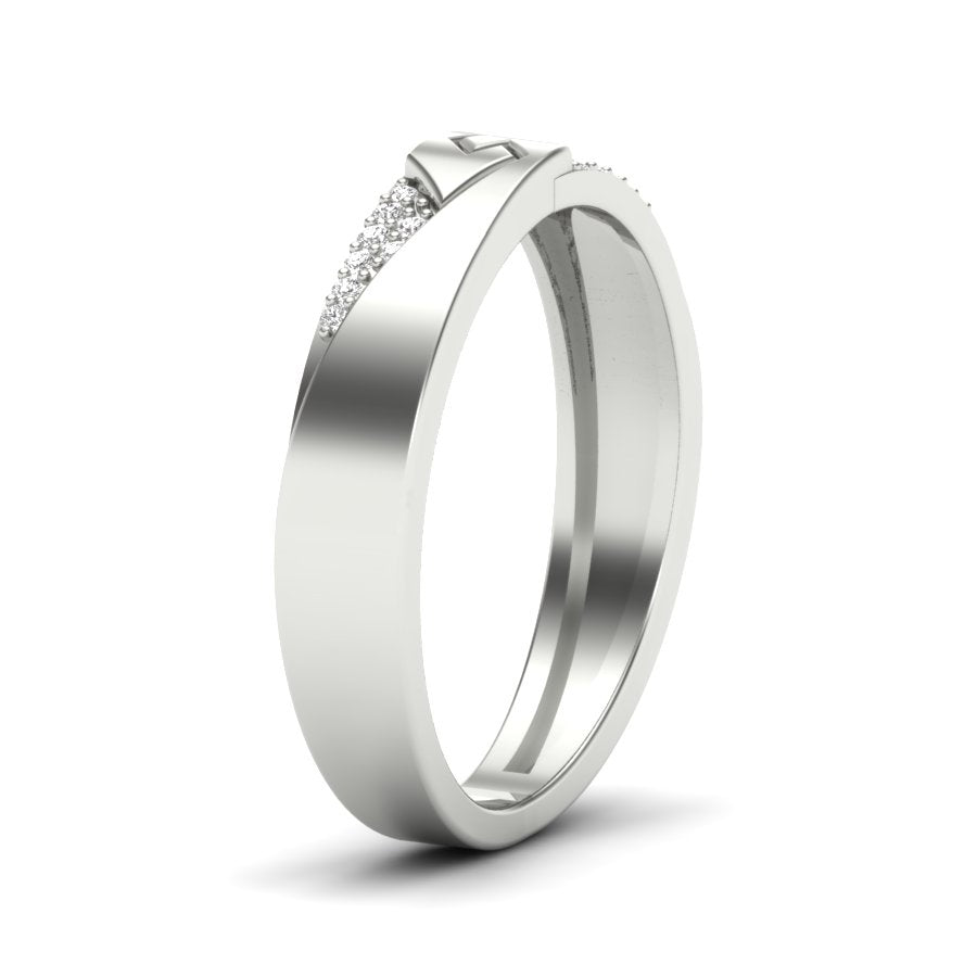 0.10 TW Love Lines Band Engagement Band Unique Design Band With Round Cut Lab Grown Diamond Band Pave & Prong Set Band Bridal Band Wedding Band PR219