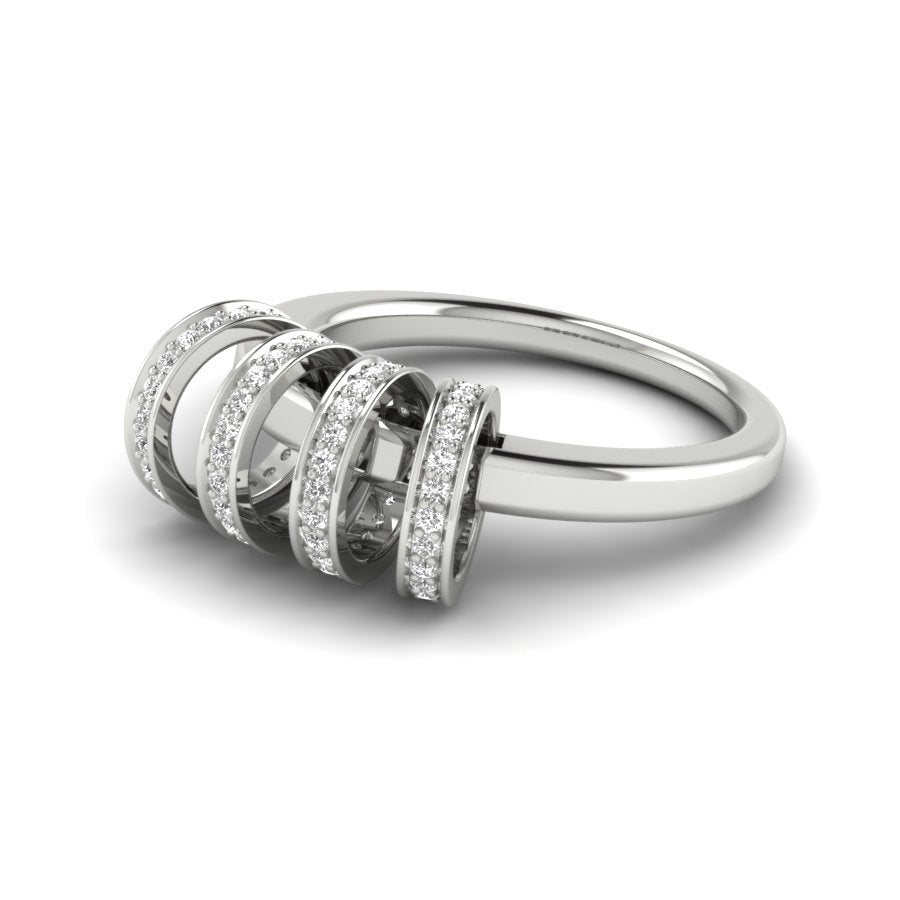 Unique Design Ring 0.38 TW Prong And Pave Set Ring Round Cut Lab Grown Diamond Ring Wedding ring Bridal Ring Party Wear Engagement ring PR344