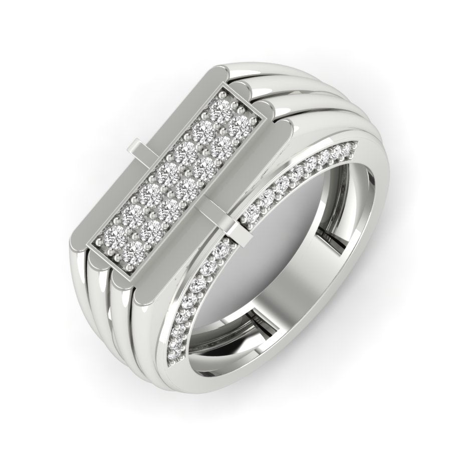 Unique Design Band 0.61 TW Round Cut Lab Grown Diamond Band Prong Set Band Men's Wedding Band Engagement Band PR405