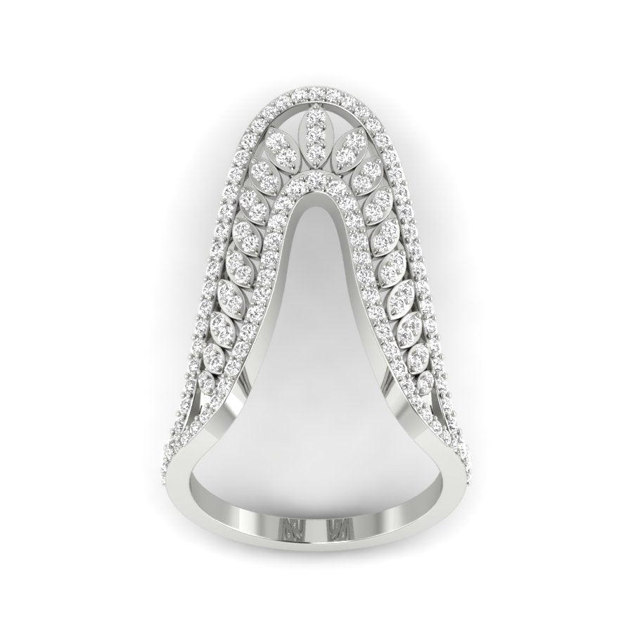 Unique Design Ring 1.14 TW Round Cut Lab Grown Diamond Ring Engagement Ring Prong Set Wedding Ring PR410