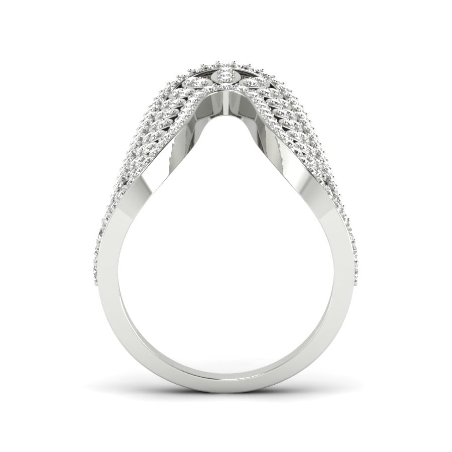 Unique Design Ring 1.14 TW Round Cut Lab Grown Diamond Ring Engagement Ring Prong Set Wedding Ring PR410