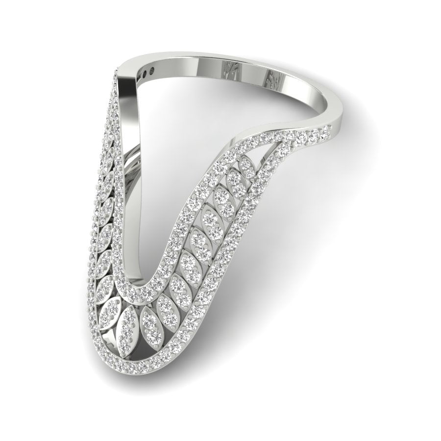 Unique Design Ring 1.14 TW Round Cut Lab Grown Diamond Ring Engagement Ring Prong Set Wedding Ring PR410