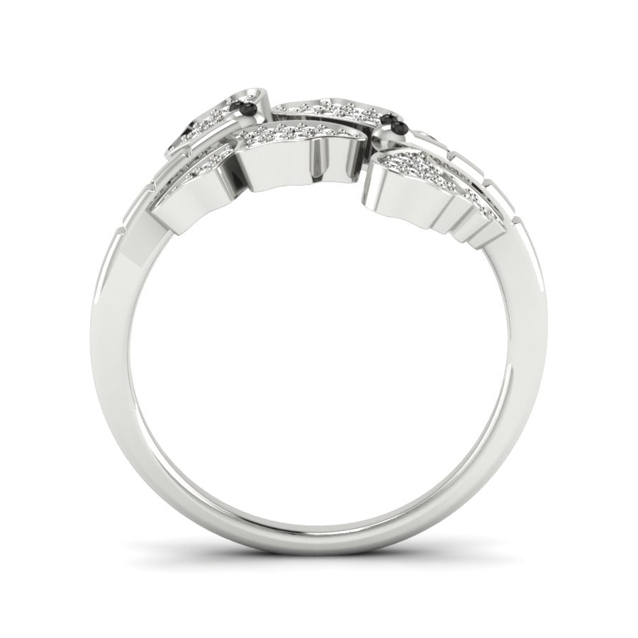 0.19 TW Butterfly Ring Round Cut Lab Grown Diamond Ring Engagement Ring Prong Setting Ring Wedding Ring PR411