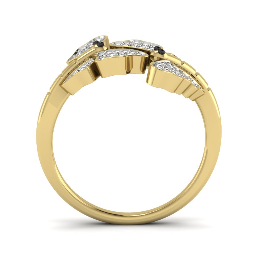 0.19 TW Butterfly Ring Round Cut Lab Grown Diamond Ring Engagement Ring Prong Setting Ring Wedding Ring PR411