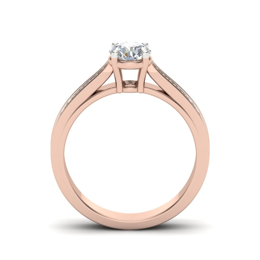 Unique Ring 0.83 TW Solitaire Round Cut Lab Grown Diamond Ring Ladies Cluster Prong Set Unique Engagement Ring Wedding Ring PR417