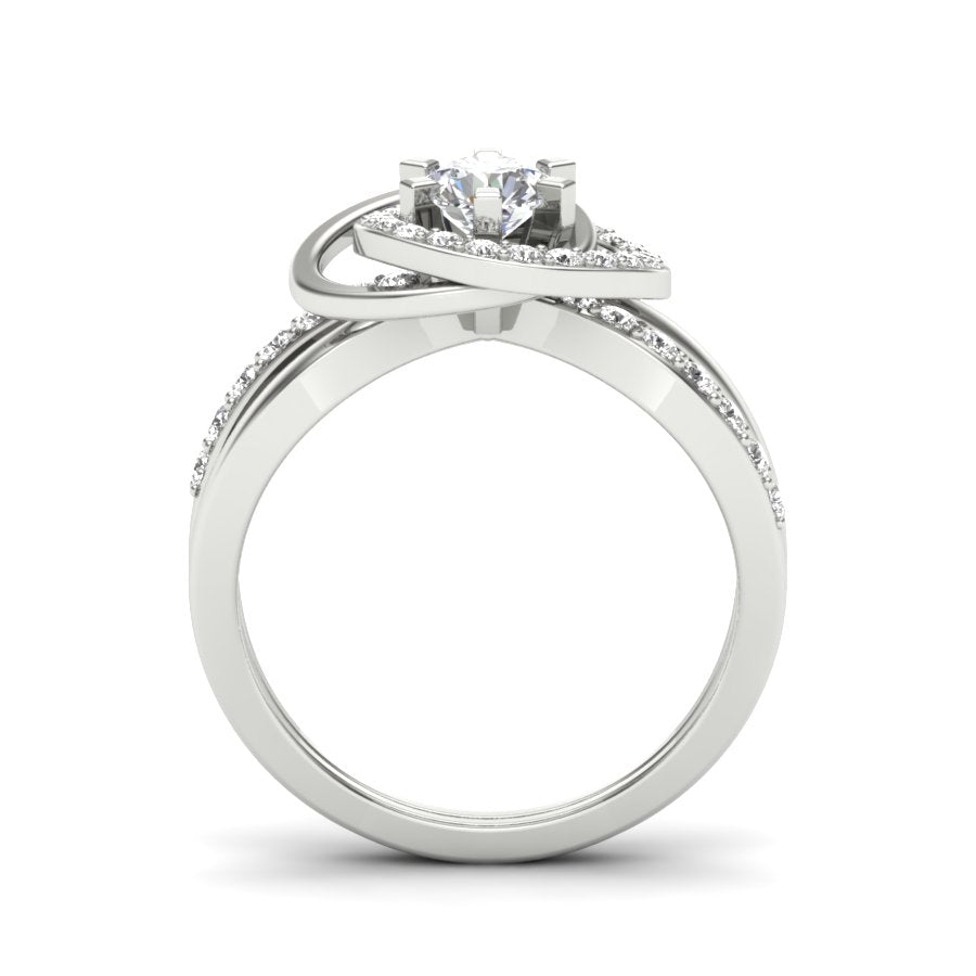 Unique Design Ring 0.81 TW Square Prong Set Ring Round Cut Lab Grown Diamond Ring Wedding ring Bridal Ring Engagement ring PR424