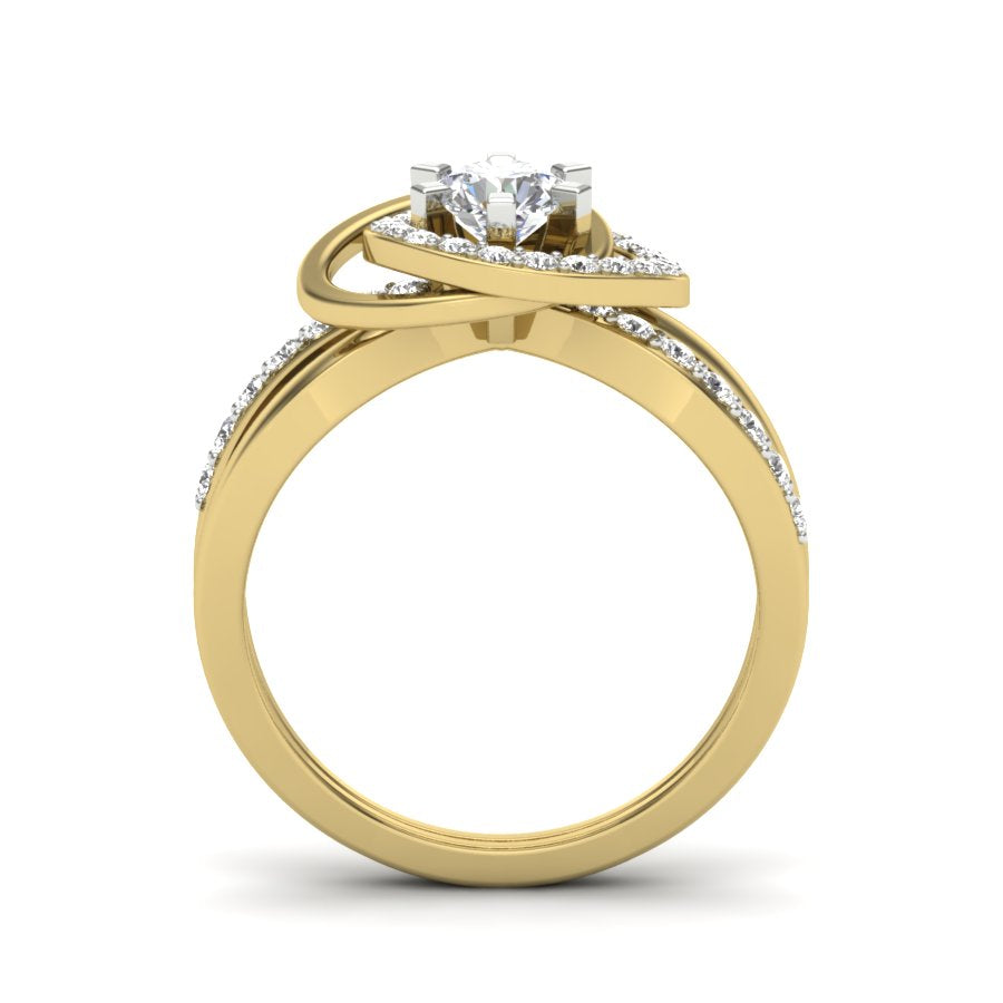 Unique Design Ring 0.81 TW Square Prong Set Ring Round Cut Lab Grown Diamond Ring Wedding ring Bridal Ring Engagement ring PR424