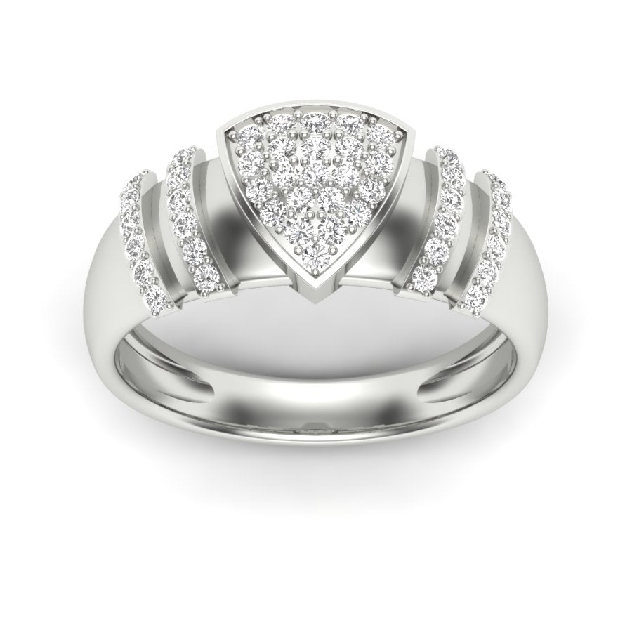 Unique Design Ring 0.51 TW Triangle Shape Ring Round Cut Lab Grown Diamond Ring Engagement Ring Prong Setting Design Ring Wedding Ring PR433