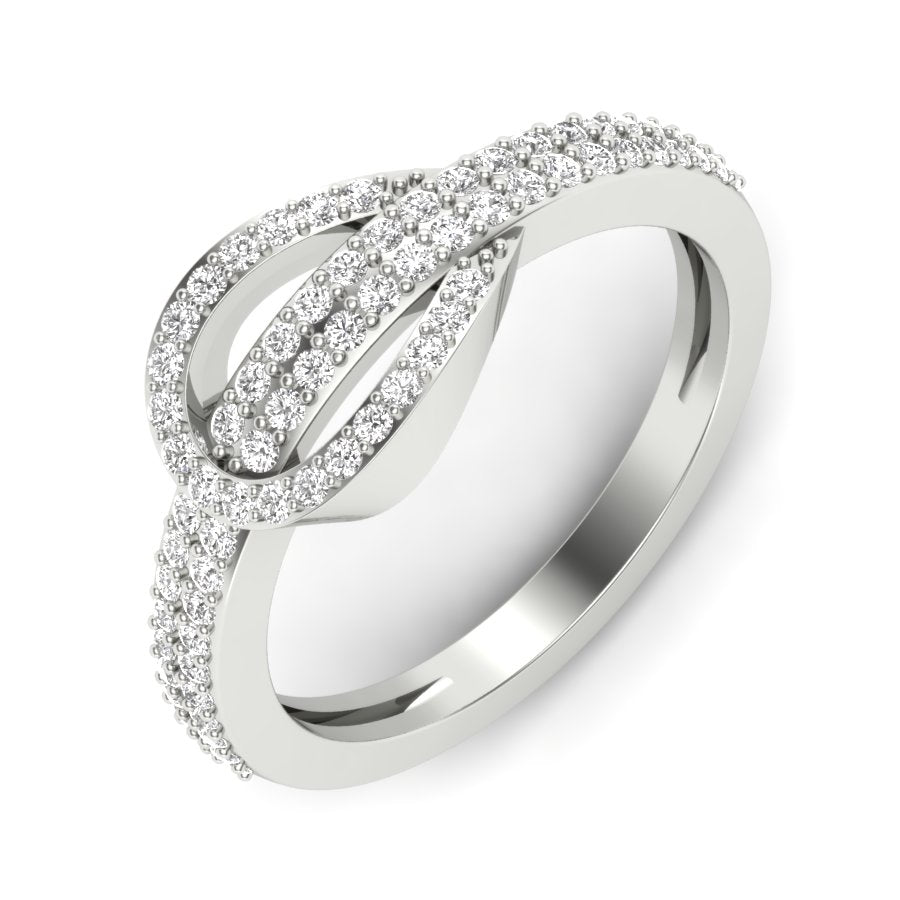 0.41 TW Unique Ring Prong Set Ring Round Cut Lab Grown Diamond Ring Wedding ring Bridal Ring Engagement ring PR437