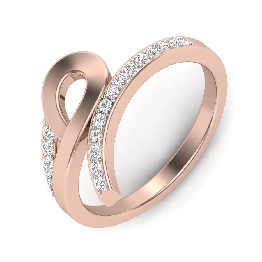 0.18 TW Unique Design Ring Prong Set Ring Round Cut Lab Grown Diamond Ring Wedding ring Bridal Ring Engagement ring PR441