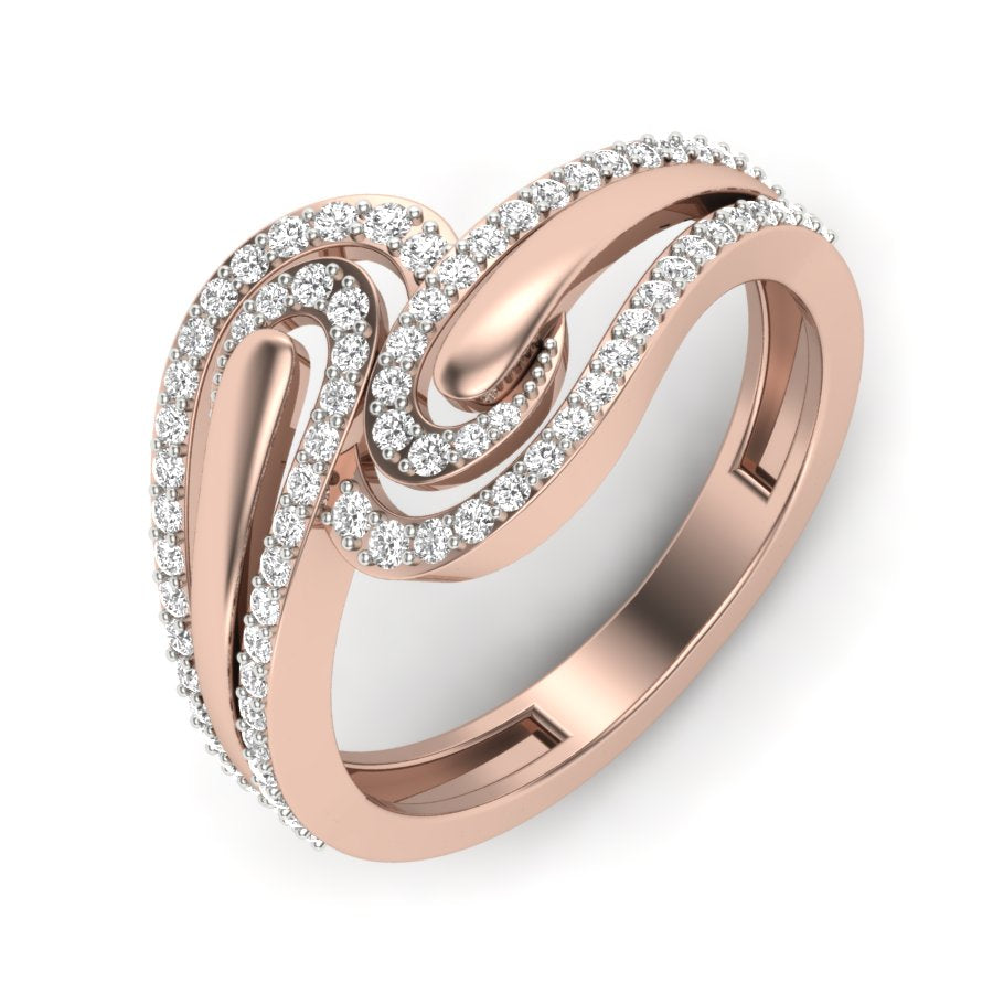 0.41 TW Unique Design Ring Prong Set Ring Round Cut Lab Grown Diamond Ring Wedding ring Bridal Ring Engagement ring PR444