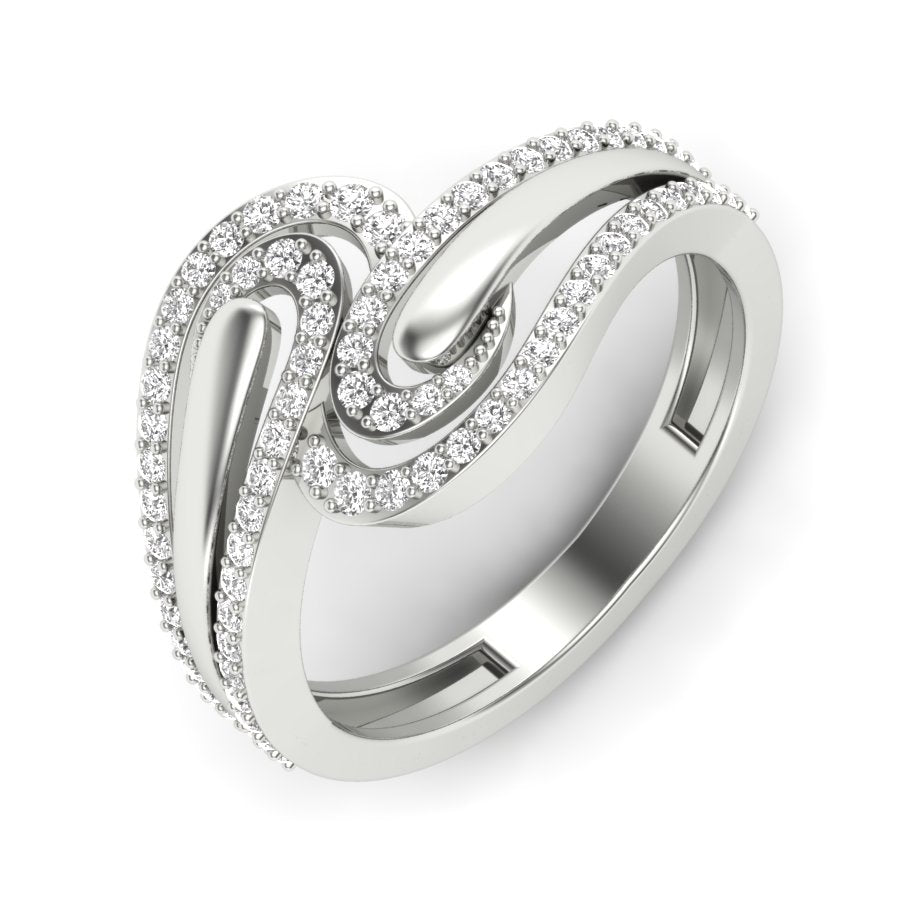 0.41 TW Unique Design Ring Prong Set Ring Round Cut Lab Grown Diamond Ring Wedding ring Bridal Ring Engagement ring PR444