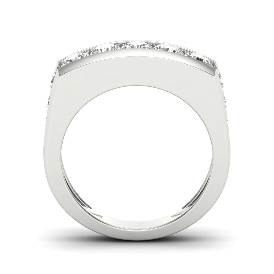 1.75 TW Round Cut Lab Grown Diamond Band Engagement Band Men's Wedding Band Channel Set Staking Band For Men's PR452