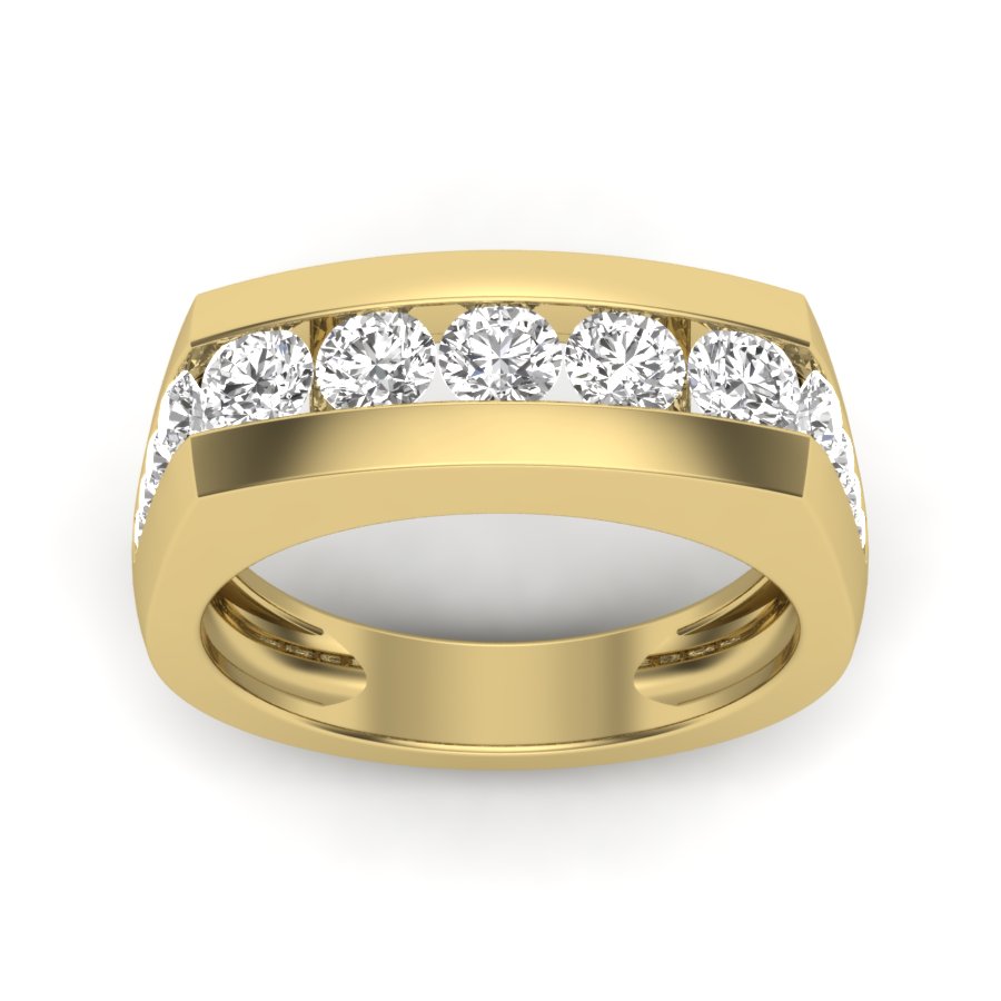 1.75 TW Round Cut Lab Grown Diamond Band Engagement Band Men's Wedding Band Channel Set Staking Band For Men's PR452