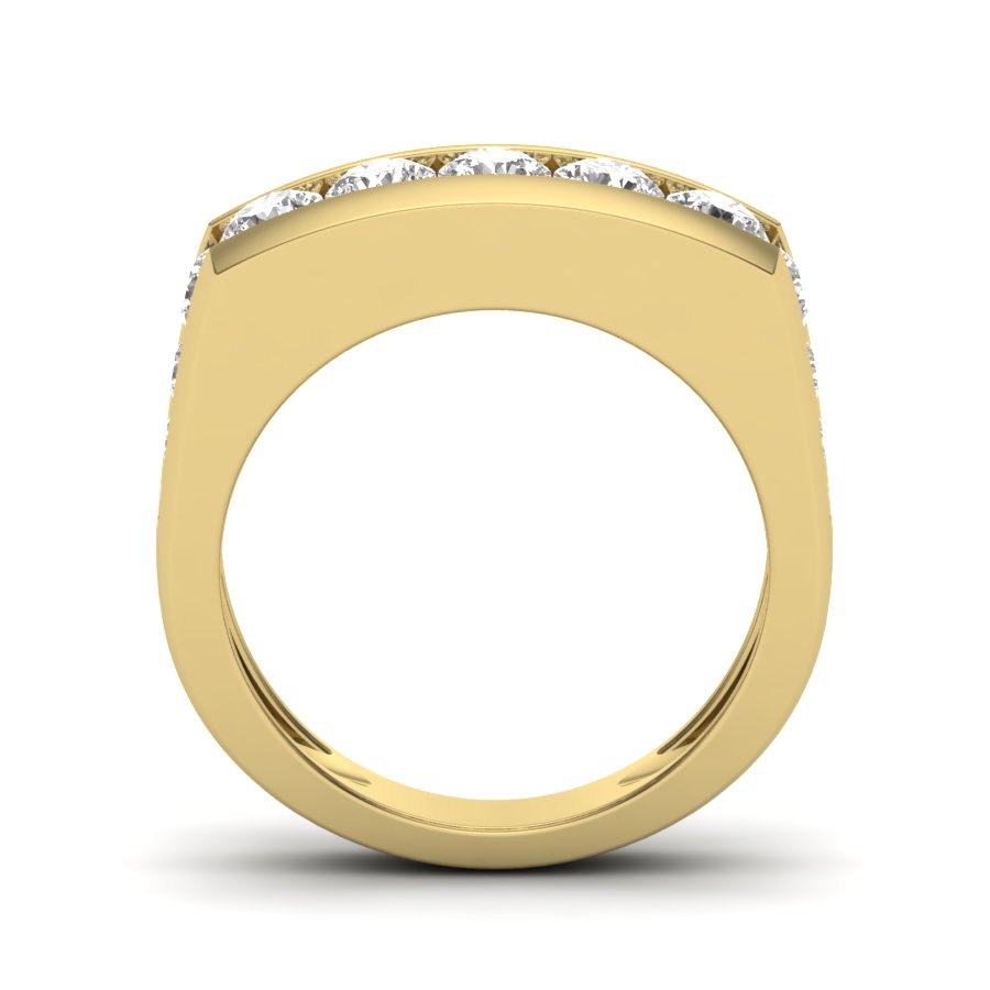 1.75 TW Round Cut Lab Grown Diamond Band Engagement Band Men's Wedding Band Channel Set Staking Band For Men's PR452