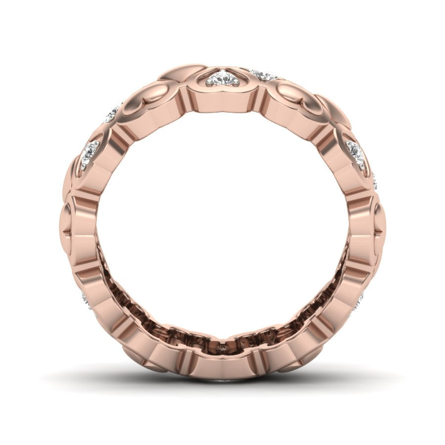 0.31 TW Round Cut Lab Grown Diamond Ring Heart Adjustable Ring Prong Set Engagement Ring Wedding Ring PR453