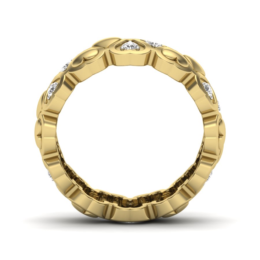 0.31 TW Round Cut Lab Grown Diamond Ring Heart Adjustable Ring Prong Set Engagement Ring Wedding Ring PR453