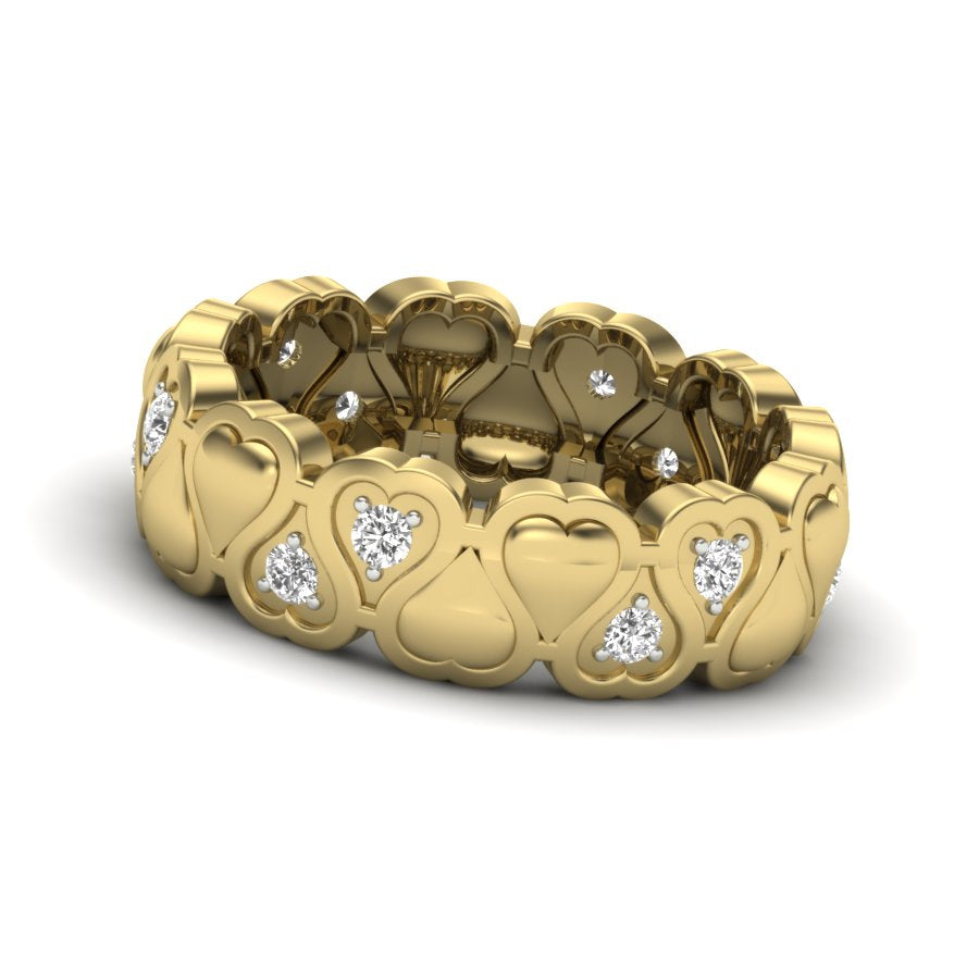 0.31 TW Round Cut Lab Grown Diamond Ring Heart Adjustable Ring Prong Set Engagement Ring Wedding Ring PR453