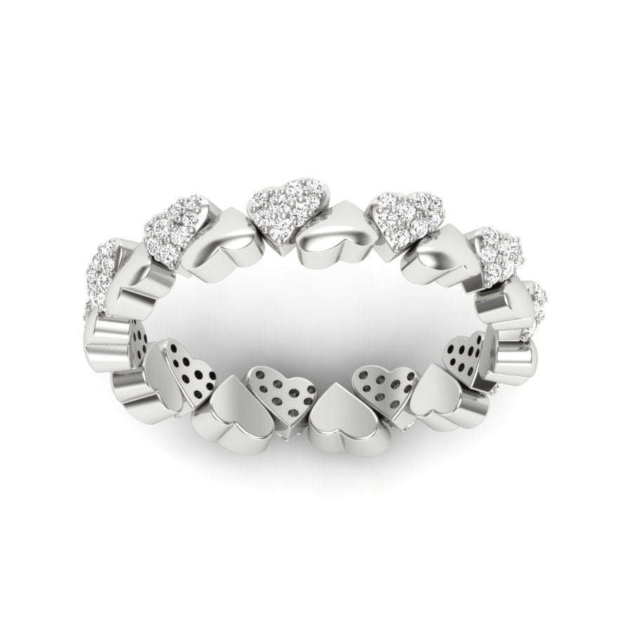 0.24 TW Round Cut Lab Grown Diamond Ring Coralie Heart Ring Prong Set Engagement Ring Wedding Ring PR455