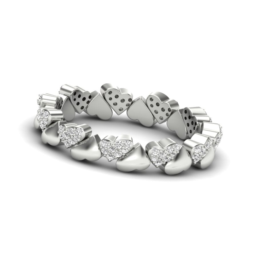 0.24 TW Round Cut Lab Grown Diamond Ring Coralie Heart Ring Prong Set Engagement Ring Wedding Ring PR455