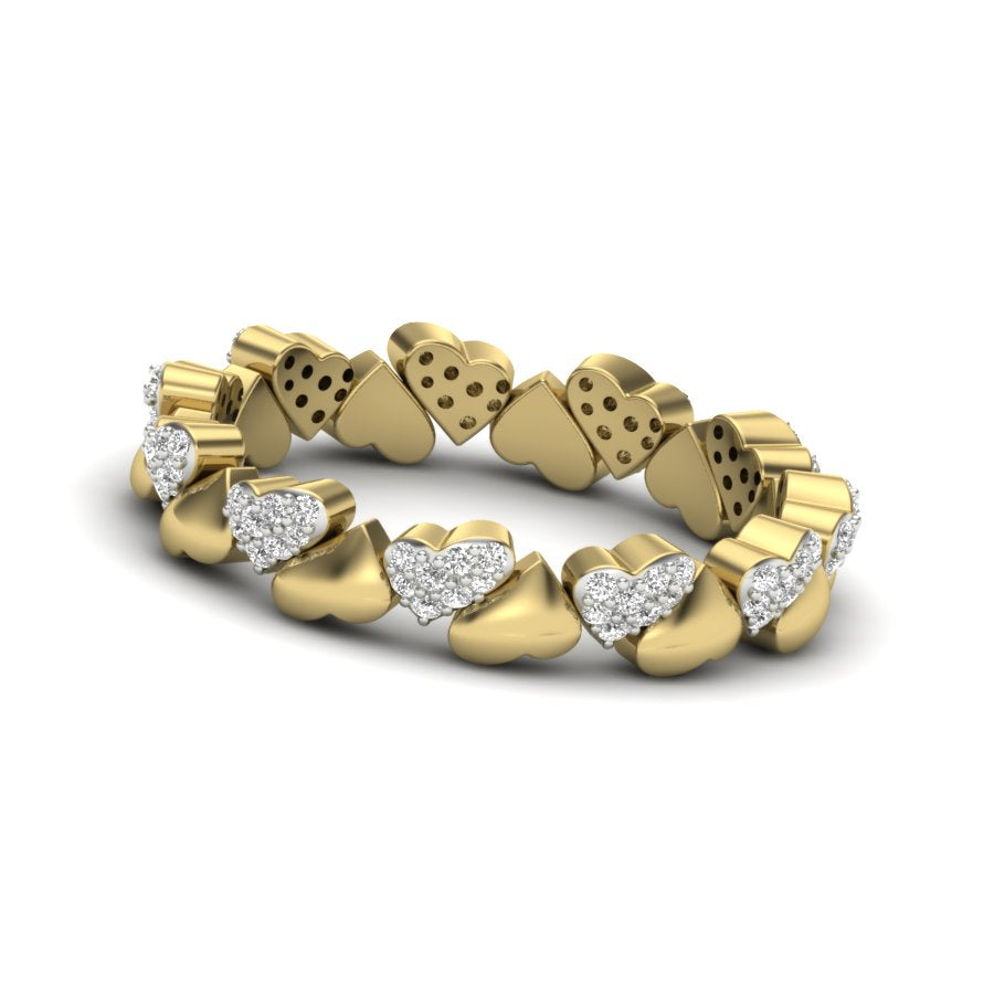 0.24 TW Round Cut Lab Grown Diamond Ring Coralie Heart Ring Prong Set Engagement Ring Wedding Ring PR455