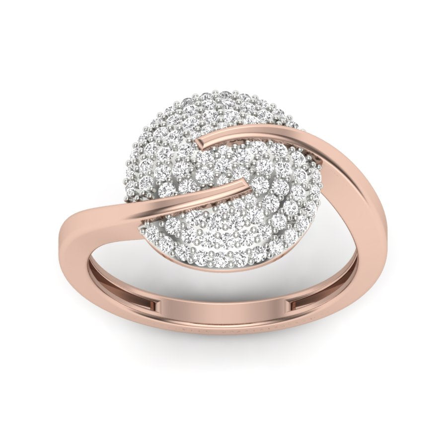 0.48 TW Beautiful Cocktail Style Round Cut Lab Grown Diamond Ring Engagement Ring Wedding Ring Prong Setting Ring PR456