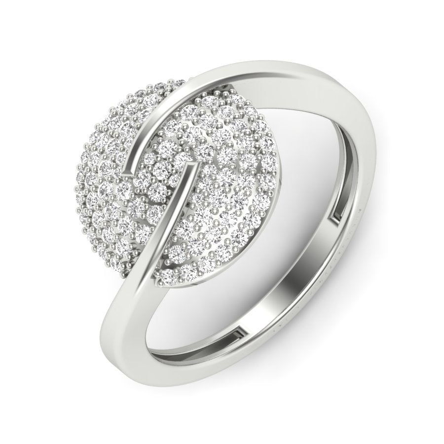 0.48 TW Beautiful Cocktail Style Round Cut Lab Grown Diamond Ring Engagement Ring Wedding Ring Prong Setting Ring PR456