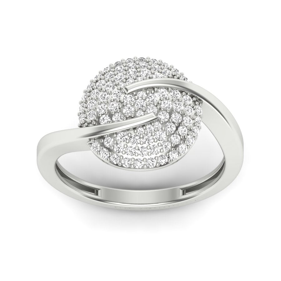 0.48 TW Beautiful Cocktail Style Round Cut Lab Grown Diamond Ring Engagement Ring Wedding Ring Prong Setting Ring PR456