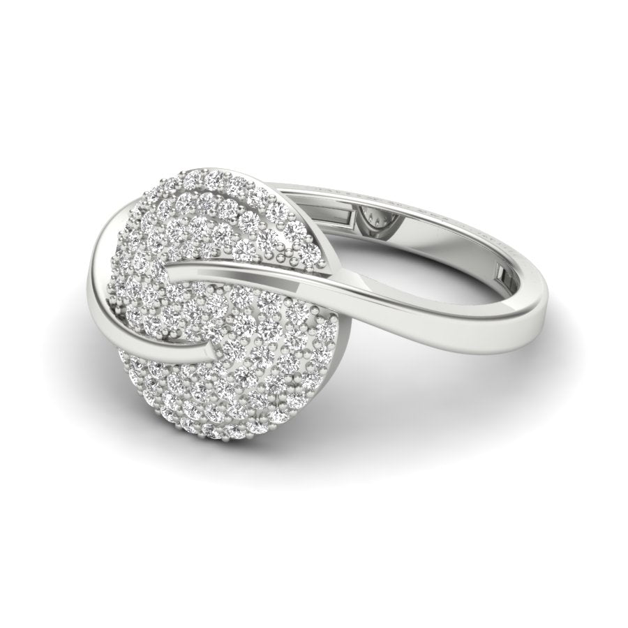 0.48 TW Beautiful Cocktail Style Round Cut Lab Grown Diamond Ring Engagement Ring Wedding Ring Prong Setting Ring PR456