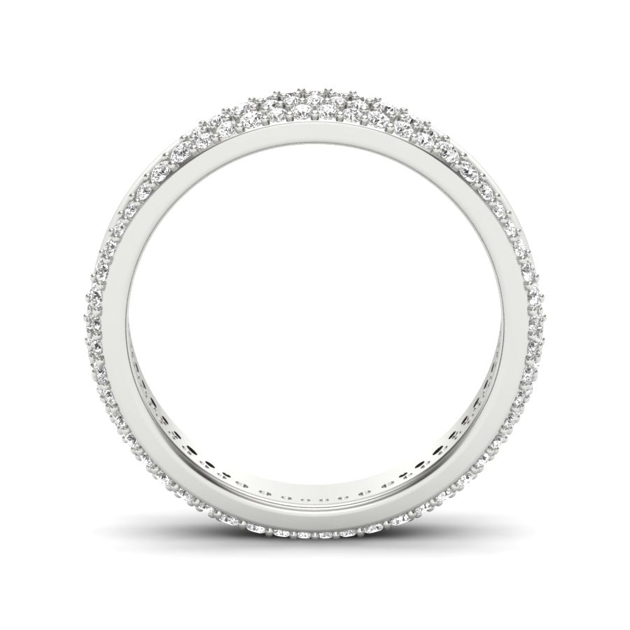 Unique Design Band 0.46 TW Prong Setting Band Round Cut Lab Grown Diamond Band Engagement Band Bridal Wedding Band PR466