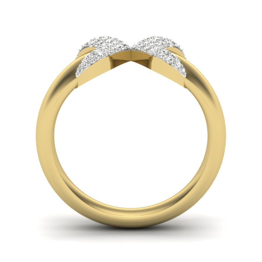 0.20 TW Unique wedding engagement ring Round Cut Lab Grown Diamond Ring Round Prong setting With Multi Tone Gold Ring PR470