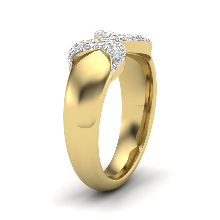 0.20 TW Unique wedding engagement ring Round Cut Lab Grown Diamond Ring Round Prong setting With Multi Tone Gold Ring PR470