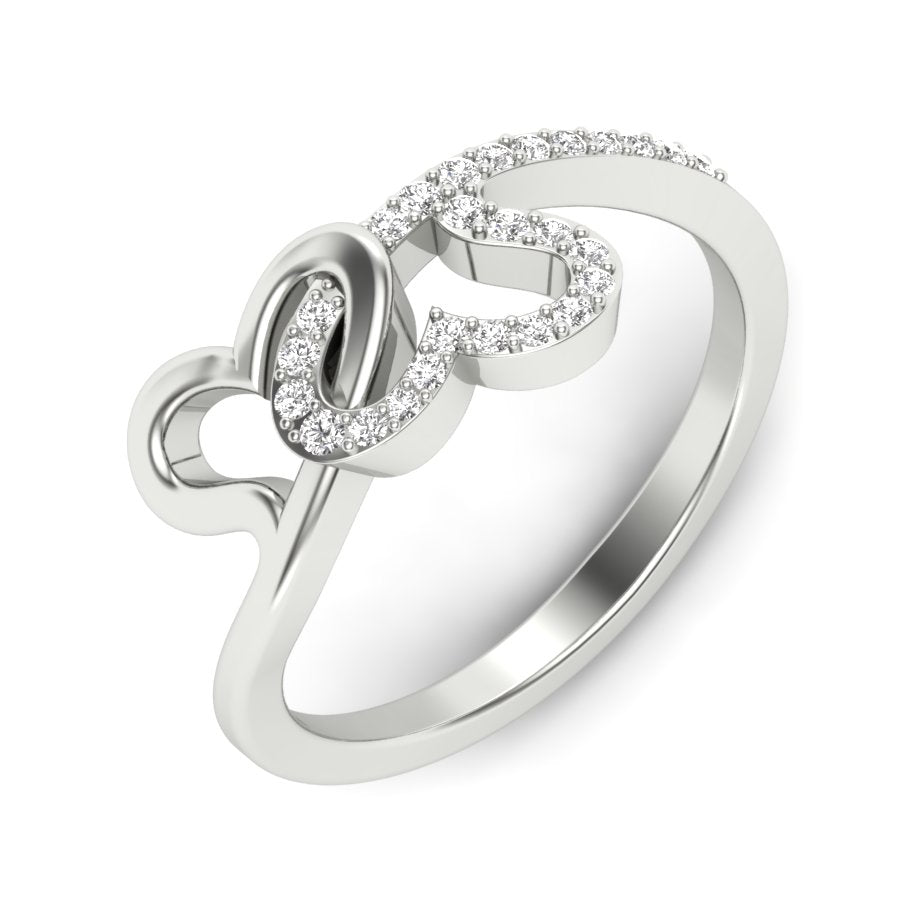 0.15 TW Heart Shape Ring Round Cut Lab Grown Diamond Engagement Ring valentine Ring Wedding Ring Bridal Ring PR475