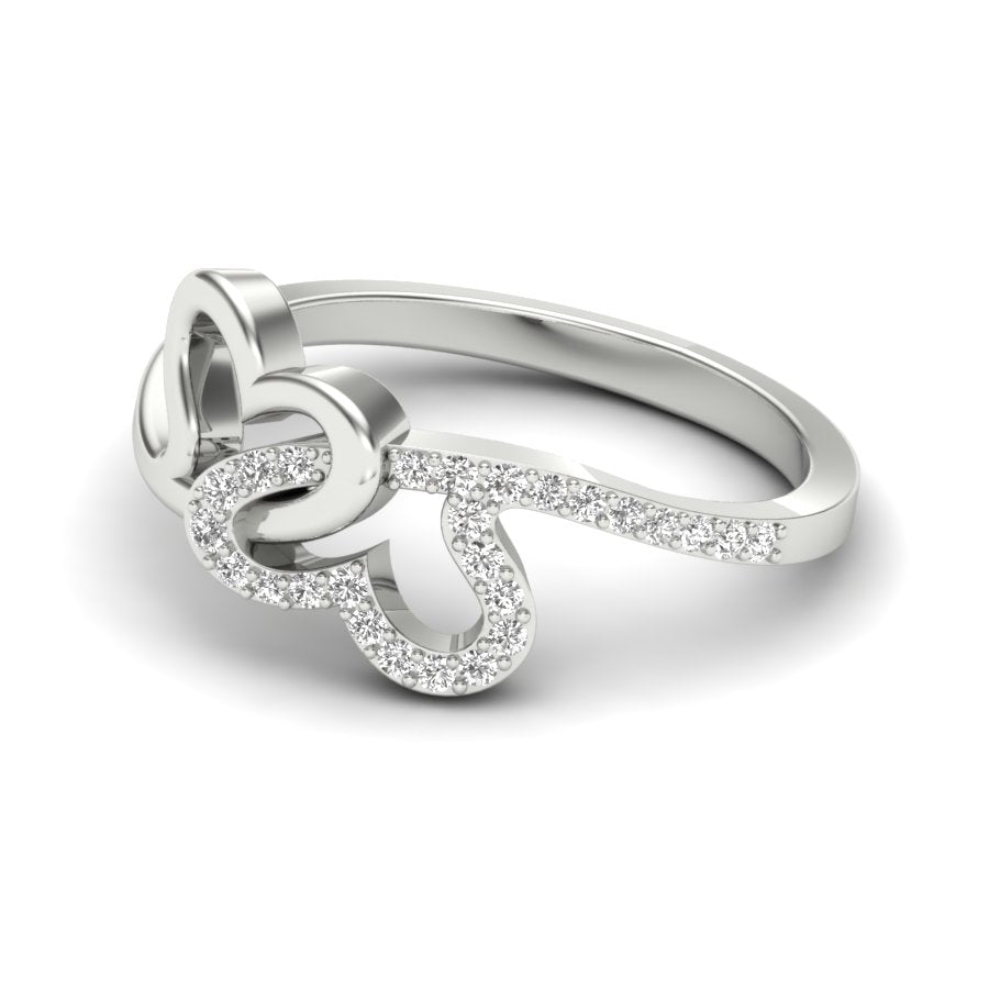 0.15 TW Heart Shape Ring Round Cut Lab Grown Diamond Engagement Ring valentine Ring Wedding Ring Bridal Ring PR475