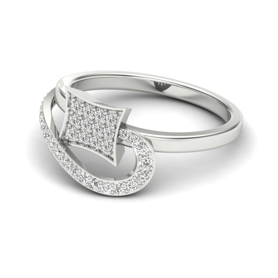 0.30 TW Round Cut Lab Grown Diamond Ring Engagement Ring prong Set Ecstasy Of Square Design Ring Bridal Wedding Ring PR477