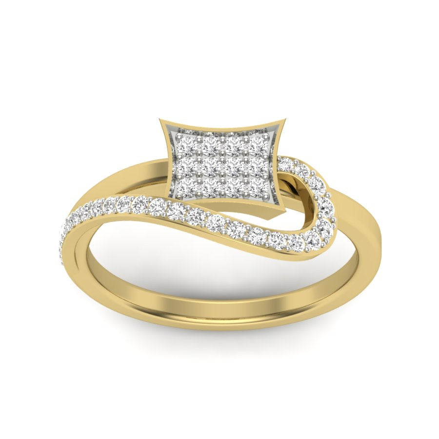 0.30 TW Round Cut Lab Grown Diamond Ring Engagement Ring prong Set Ecstasy Of Square Design Ring Bridal Wedding Ring PR477