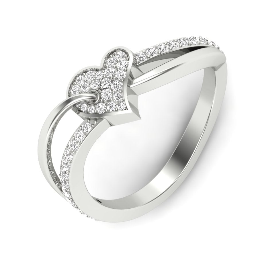 0.26 TW Heart Shape Ring Prong Set Round Cut Lab Grown Diamond Engagement Ring valentine Ring Wedding Ring Bridal Ring PR479