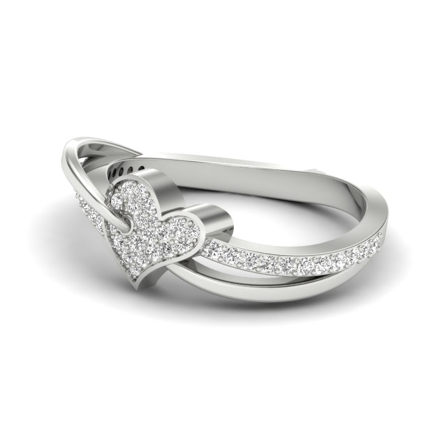 0.26 TW Heart Shape Ring Prong Set Round Cut Lab Grown Diamond Engagement Ring valentine Ring Wedding Ring Bridal Ring PR479