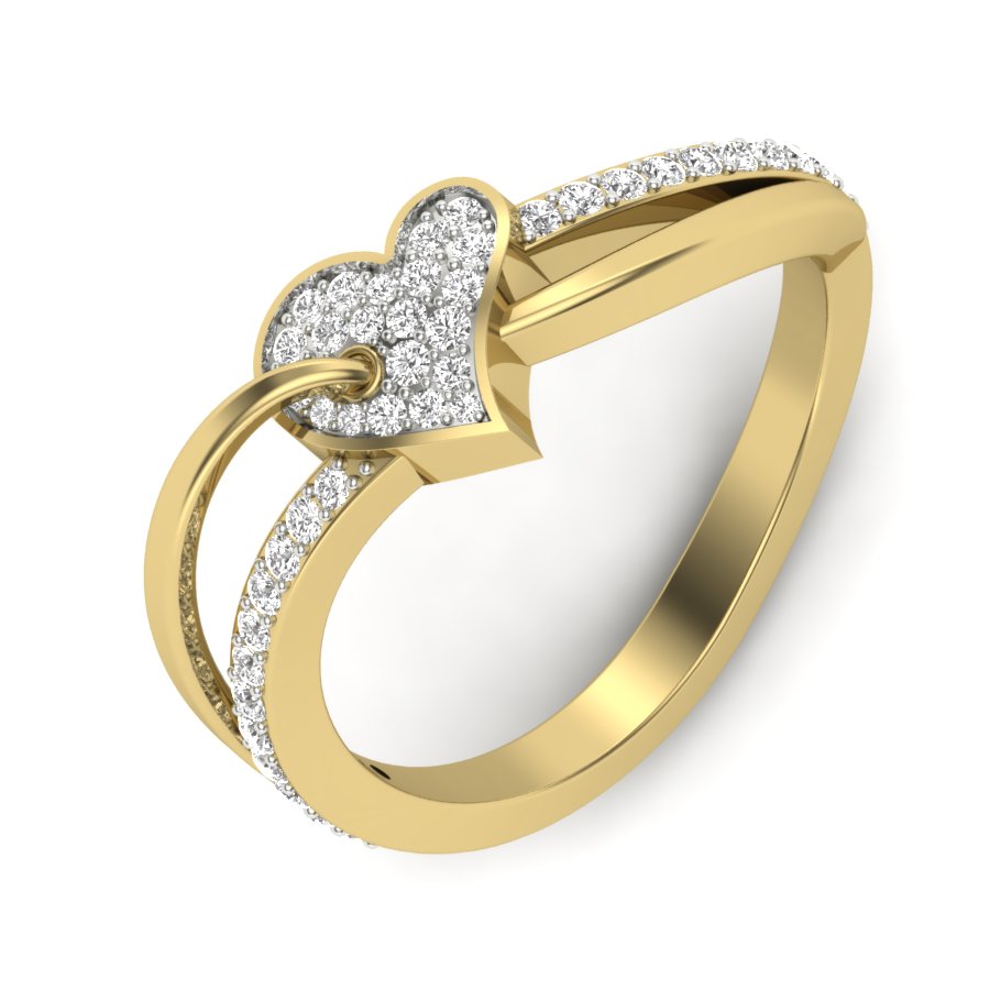 0.26 TW Heart Shape Ring Prong Set Round Cut Lab Grown Diamond Engagement Ring valentine Ring Wedding Ring Bridal Ring PR479