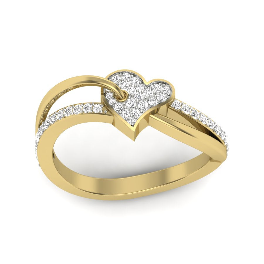 0.26 TW Heart Shape Ring Prong Set Round Cut Lab Grown Diamond Engagement Ring valentine Ring Wedding Ring Bridal Ring PR479