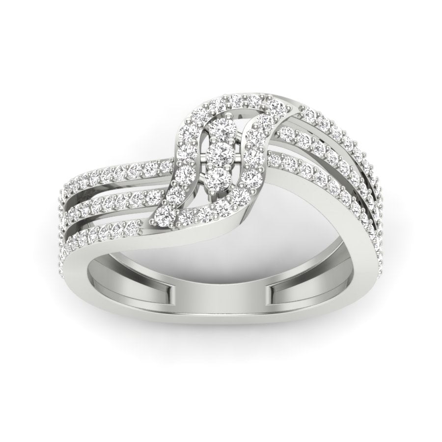 0.56 TW Unique Design Ring Prong Set Ring Round Cut Lab Grown Diamond Ring Wedding ring Bridal Ring Engagement ring PR487