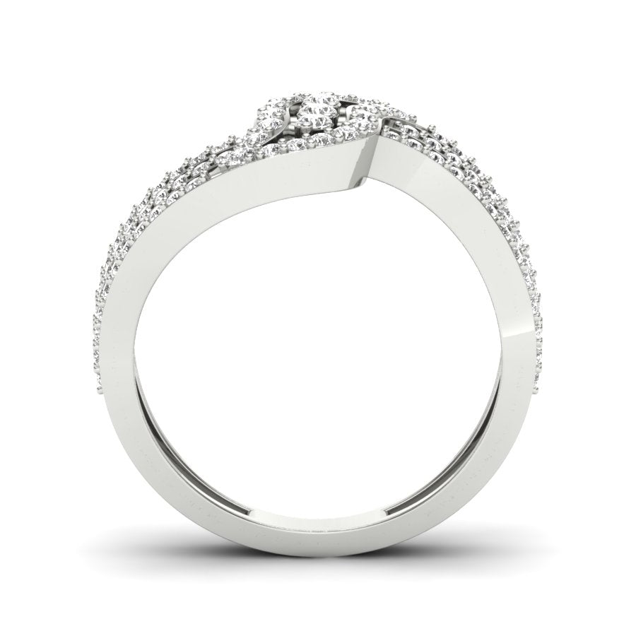 0.56 TW Unique Design Ring Prong Set Ring Round Cut Lab Grown Diamond Ring Wedding ring Bridal Ring Engagement ring PR487