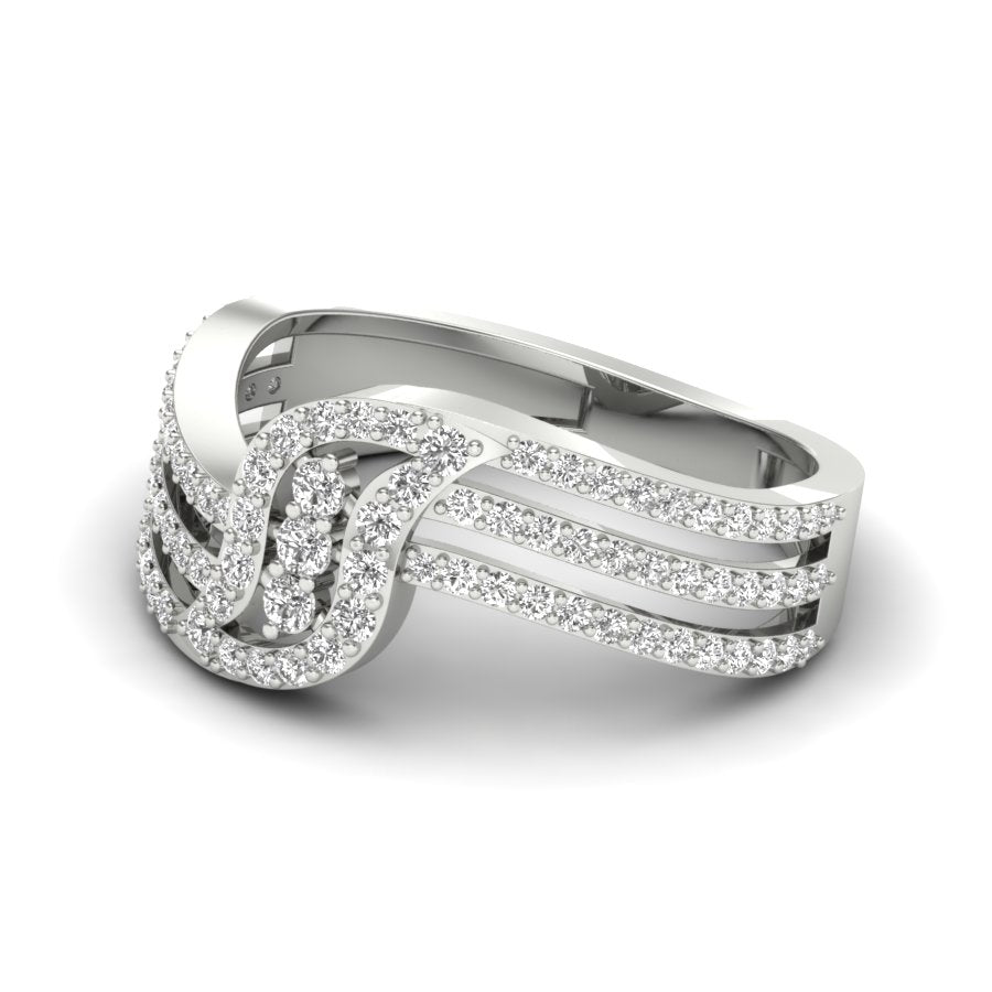 0.56 TW Unique Design Ring Prong Set Ring Round Cut Lab Grown Diamond Ring Wedding ring Bridal Ring Engagement ring PR487