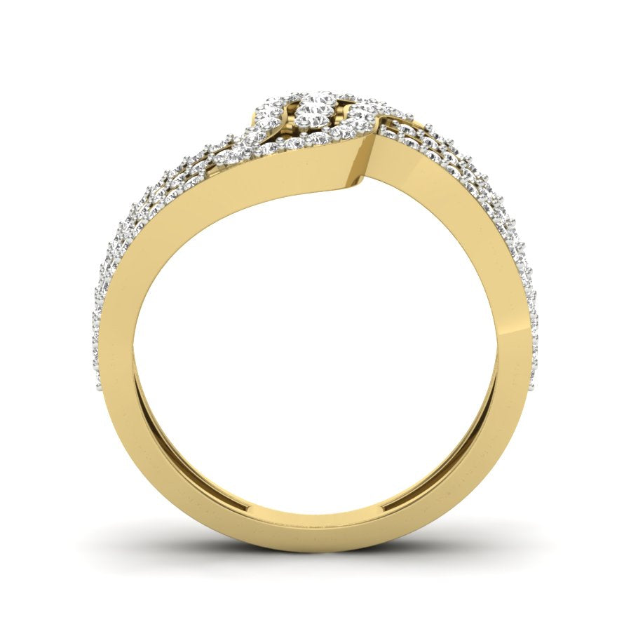 0.56 TW Unique Design Ring Prong Set Ring Round Cut Lab Grown Diamond Ring Wedding ring Bridal Ring Engagement ring PR487