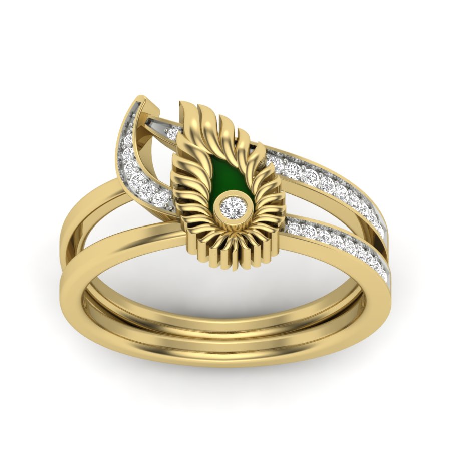 0.14 TW Unique Cocktail Split Shank Ring Round Cut Lab Grown Diamond Ring Gold Engagement Ring Prong Set Ring Bridal Wedding Ring PR494