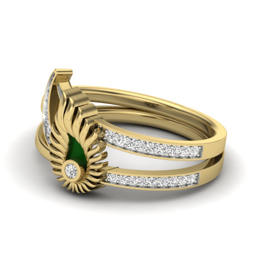 0.14 TW Unique Cocktail Split Shank Ring Round Cut Lab Grown Diamond Ring Gold Engagement Ring Prong Set Ring Bridal Wedding Ring PR494