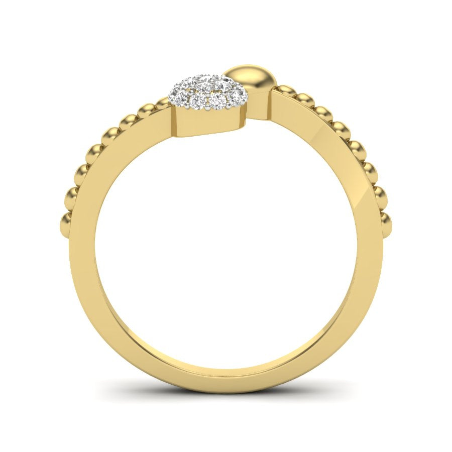 0.12 TW Flower Design Round Cut Lab Grown Diamond Ring Engagement Ring Cluster Set Band Wedding Ring PR495