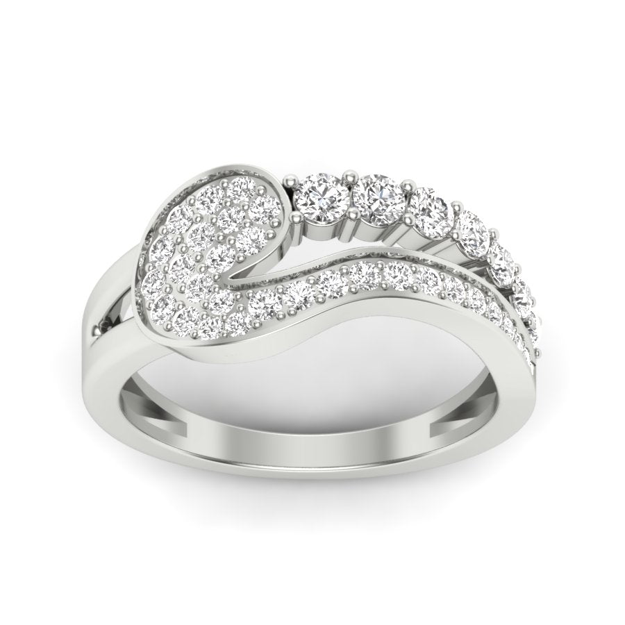 0.57 TW Unique Ring Prong Set Ring Round Cut Lab Grown Diamond Ring Wedding ring Bridal Ring Engagement ring PR503